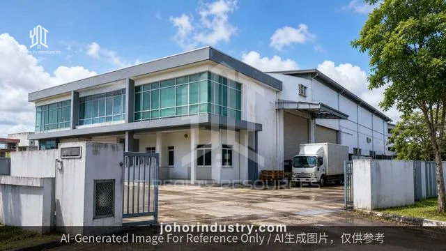 1.5-Storey Semi-Detached Factory for Rent - Semi-D Factory in Johor Bahru