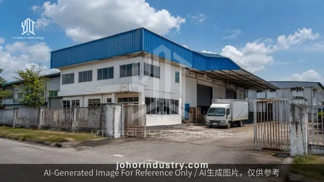 Tampoi Corner Lot 1.5 Storey Factory for Sale - Corner Detached Factory in Johor Bahru