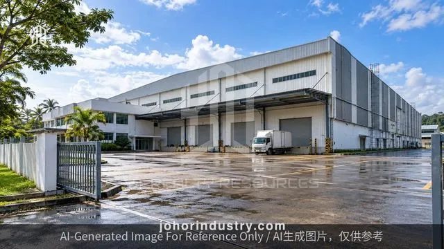Senai Single Storey Detached Factory with 2 Storey Mezzanine Floor Office for Sale - Detached Factory in Kulai