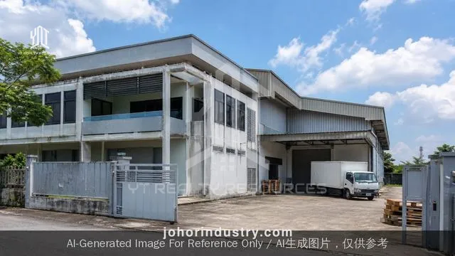 Taman Megah Ria, Masai @ 1.5-Storey Semi-Detached Factory For Rent - Semi-D Factory in Johor Bahru